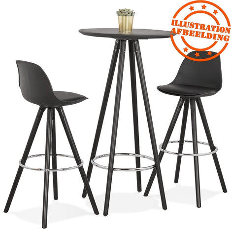 High design table / Standing table 'GALA' in black wood