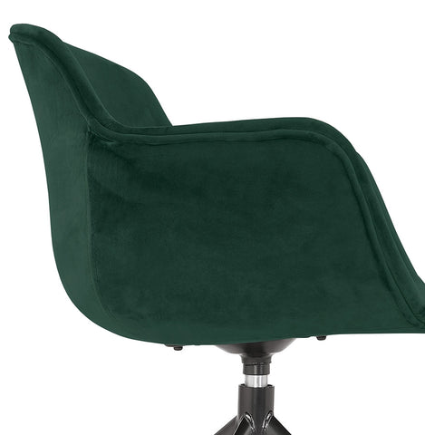 Design fauteuil 'GRAPIN' in groen fluweel