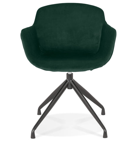 Design fauteuil 'GRAPIN' in groen fluweel