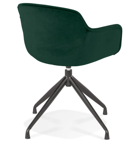 Design fauteuil 'GRAPIN' in groen fluweel