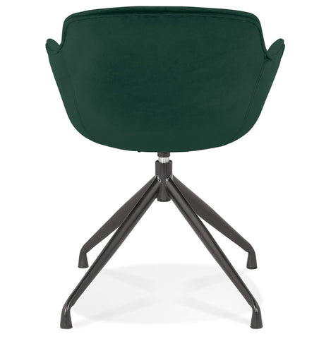 Design fauteuil 'GRAPIN' in groen fluweel