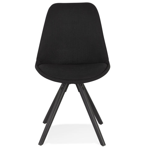 Modern 'HIPHOP' chair in black fabric and wood