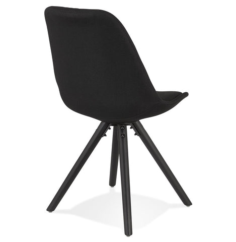 Modern 'HIPHOP' chair in black fabric and wood