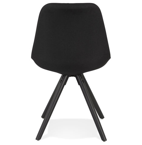 Modern 'HIPHOP' chair in black fabric and wood