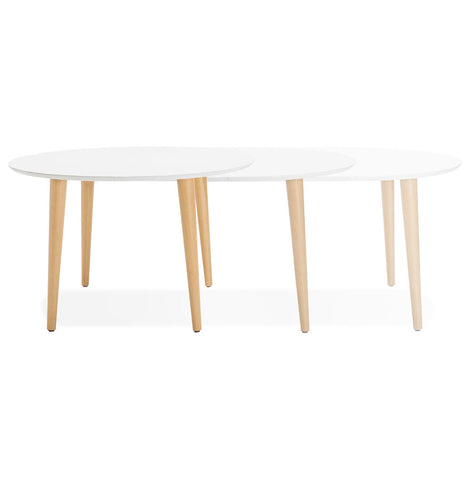 Ronde uitschuifbare eettafel 'IGLOU' in Scandinavische stijl - 120(220)x120 cm