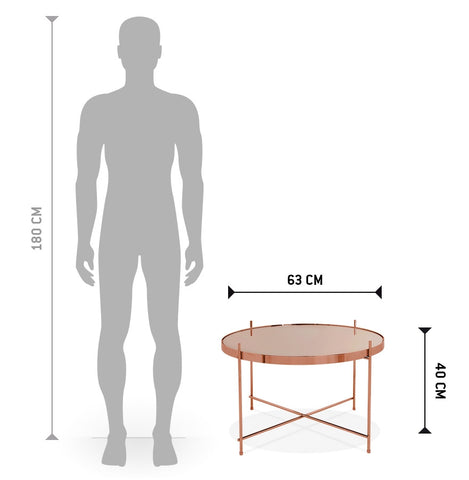 Lage tafel 'KOLOS MEDIUM' koperkleurig