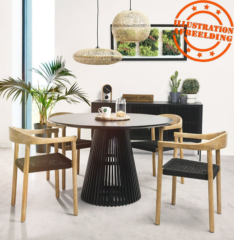 CASIMIRA MINI' round pendant lamp made of natural bamboo