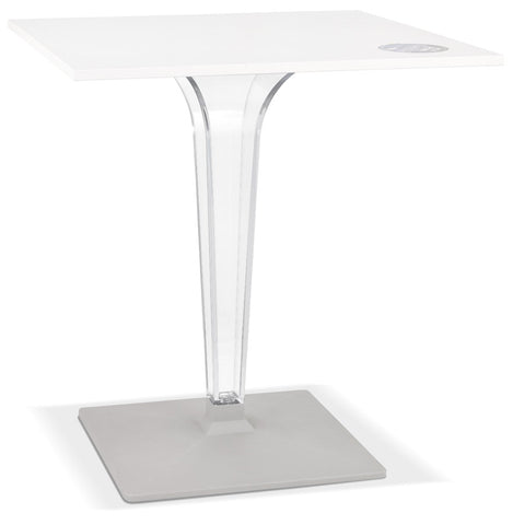 White square terrace table 'LIMPID' for indoor/outdoor - 68x68 cm