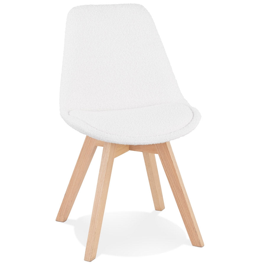 Scandinavian design chair 'LINETTE' in white terry fabric