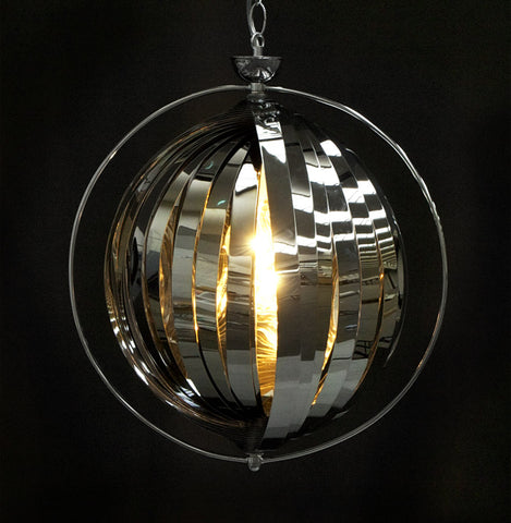 Spherical design pendant lamp 'LISA' with flexible slats