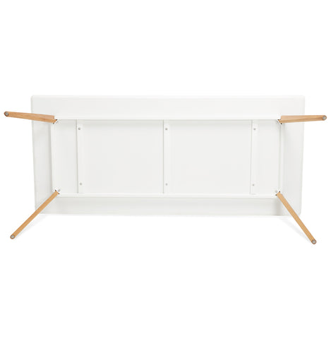 Witte design eettafel 'MADY' in Scandinavische stijl - 200x90 cm