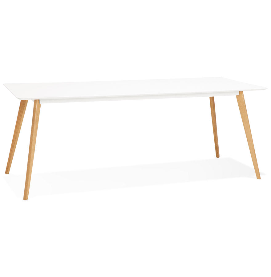 Witte design eettafel 'MADY' in Scandinavische stijl - 200x90 cm