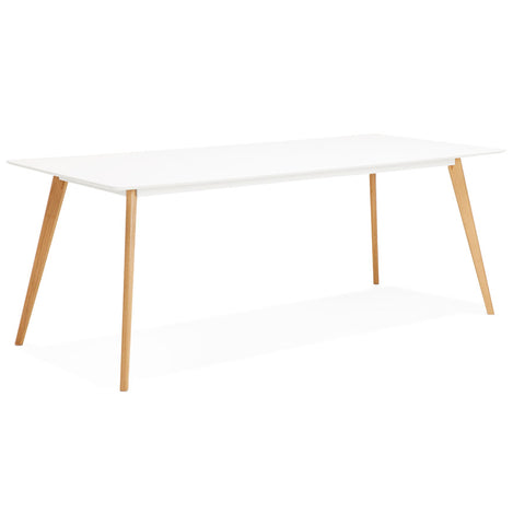 Witte design eettafel 'MADY' in Scandinavische stijl - 200x90 cm