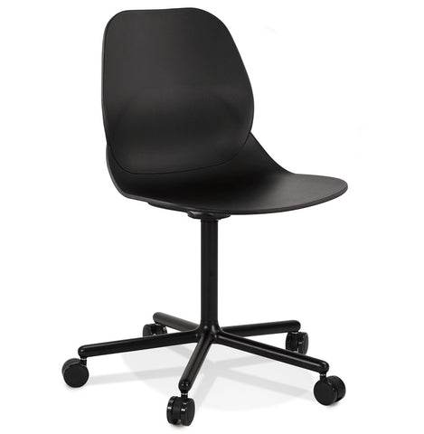 Black modern office chair 'MAGELLAN' on wheels