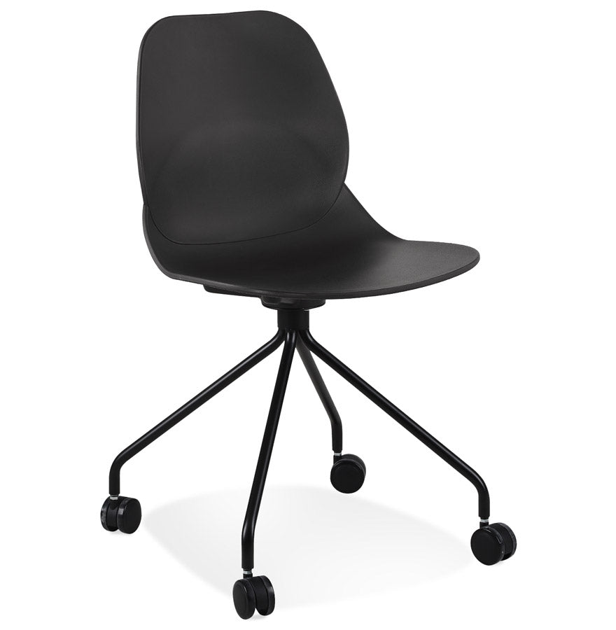 Black desk chair 'NADIA' on wheels