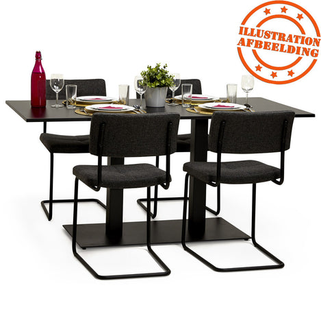 NERO DOUBLE' 75 table foot in black painted metal