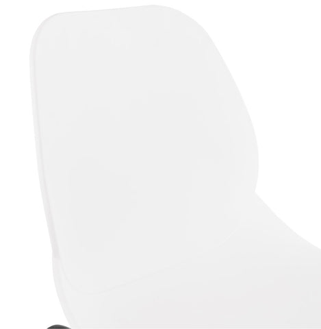 White designer chair 'NUMERIK' with legs in black metal