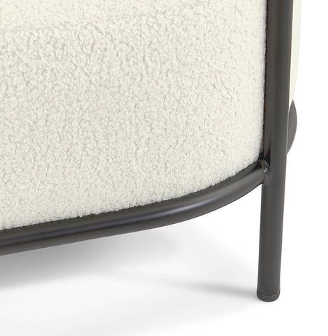 Designbank 'ORSO BENCH' in beige bouclé stof