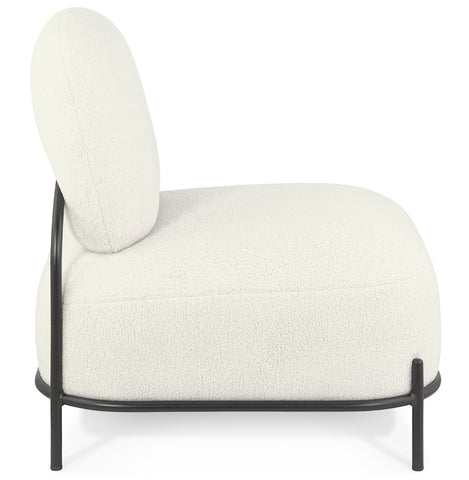 Loungestoel 'ORSO LOUNGE' in beige bouclé stof