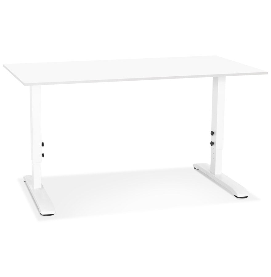 Hoogte verstelbaar bureau 'OSMOSE' wit - 140x70 cm