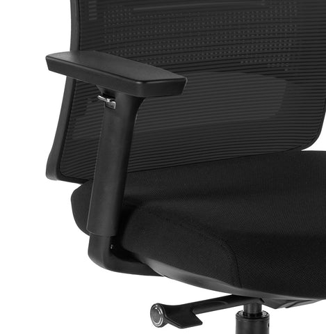 Ergonomic office chair 'OXFORD' in black fabric