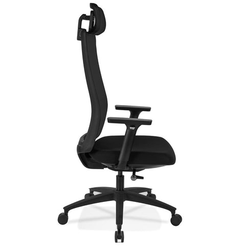 Ergonomic office chair 'OXFORD' in black fabric