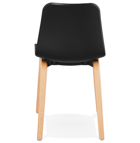 Scandinavian chair 'PACIFIK' black with natural wood legs