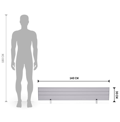 Scheidingswand 'PAVU' voor bureau - 140 cm