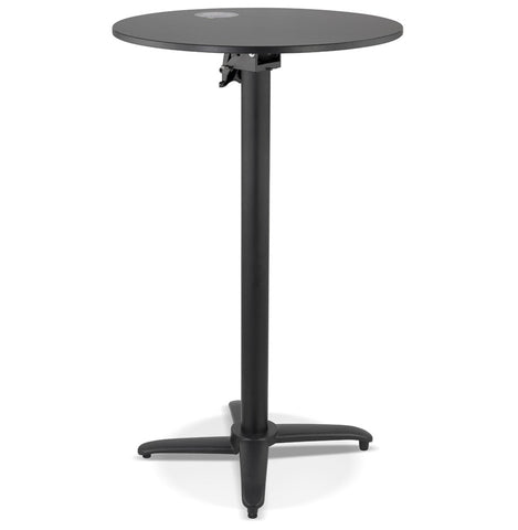 Zwarte ronde klaptafel 'PENUMBRA' - Ø 68 cm