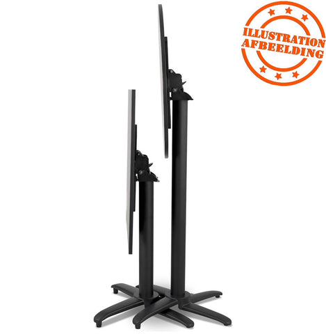 Foldable table leg 'PRATIK' 110 of black aluminum indoor/outdoor