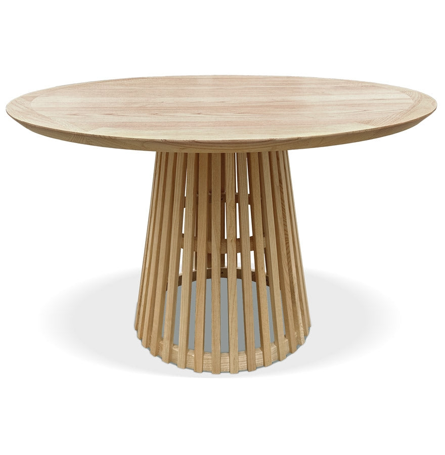 Round dining table 'PERI' in natural wood - ø 120 cm