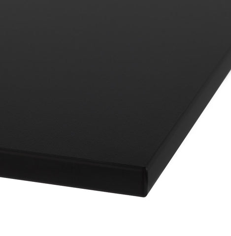 Black, square table bath 'PLANO' 60x60cm in compressed resin