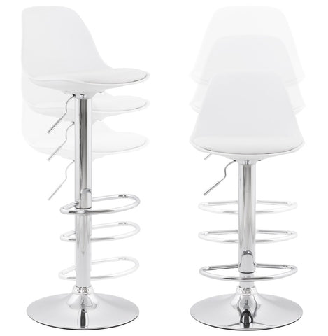 White adjustable stool 'PRINCES'