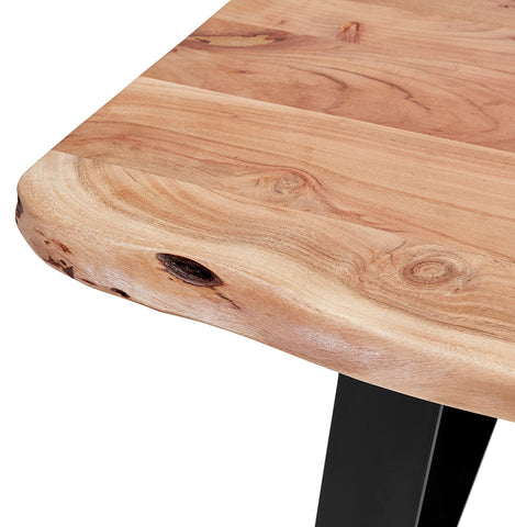 Industriële eettafel 'RAFA' in massief hout en metaal - 200x95 cm