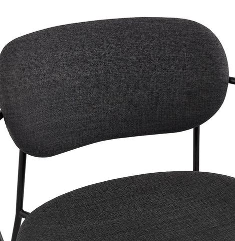 Design fauteuil 'RIKA' in donkergrijze stof