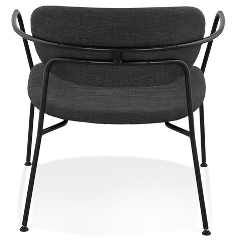 Design fauteuil 'RIKA' in donkergrijze stof