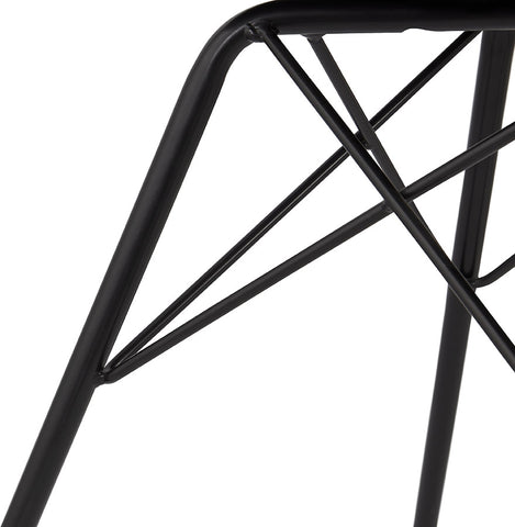 Design chair 'ROYAL' in grey microfiber with black metal legs