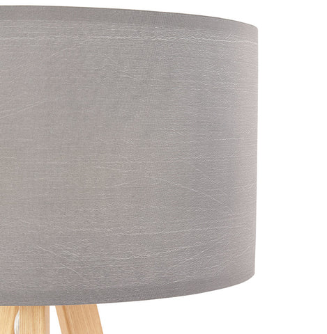 'SPRING MINI' table lamp on tripod with gray shade in Scandinavian style