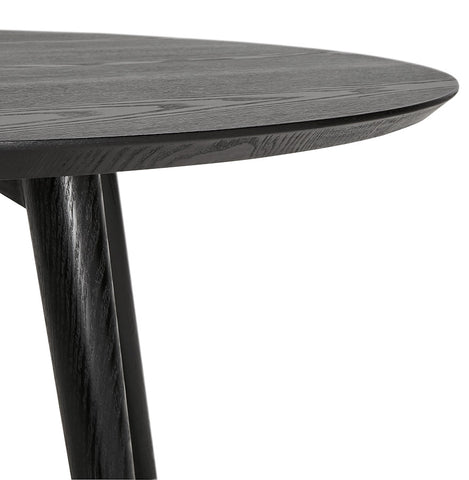 Ronde eettafel 'SWEDY' in zwart hout - Ø 120 cm