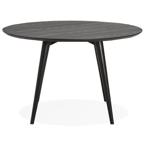 Ronde eettafel 'SWEDY' in zwart hout - Ø 120 cm