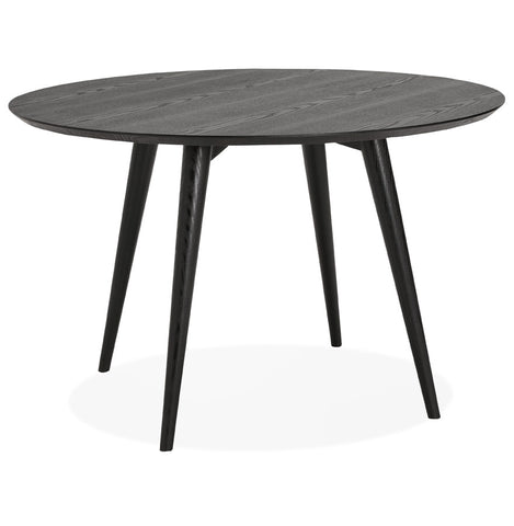 Ronde eettafel 'SWEDY' in zwart hout - Ø 120 cm