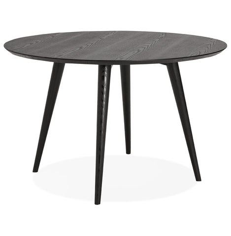 Ronde eettafel 'SWEDY' in zwart hout - Ø 120 cm