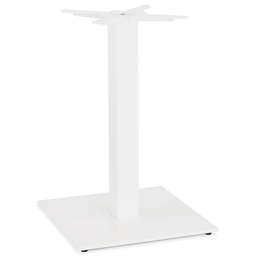 Square table base 'TOWER' 75 in white metal inside/outside