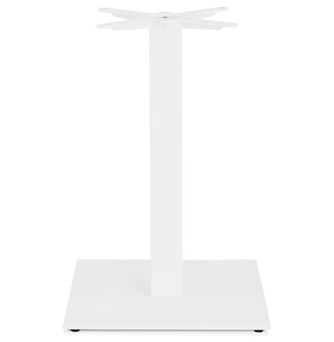 Square table base 'TOWER' 75 in white metal inside/outside