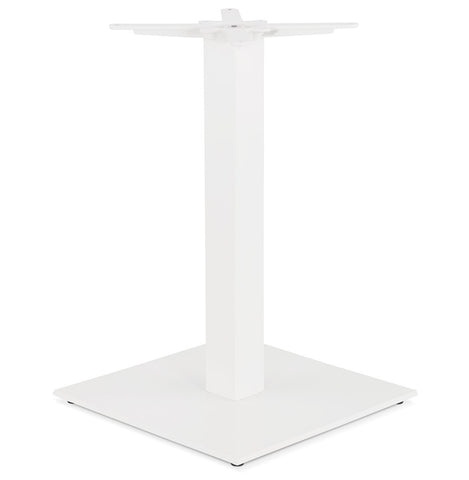 Square table base 'TOWER' 75 in white metal inside/outside