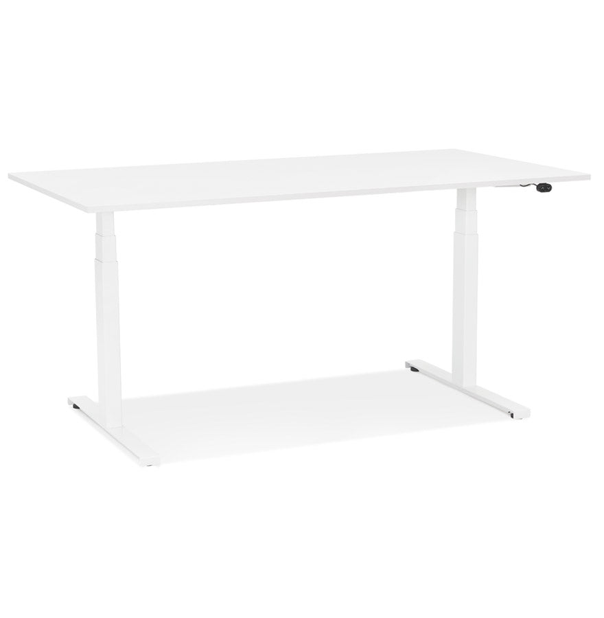 White electric sit/stand desk 'TRONIK' - 140x70 cm