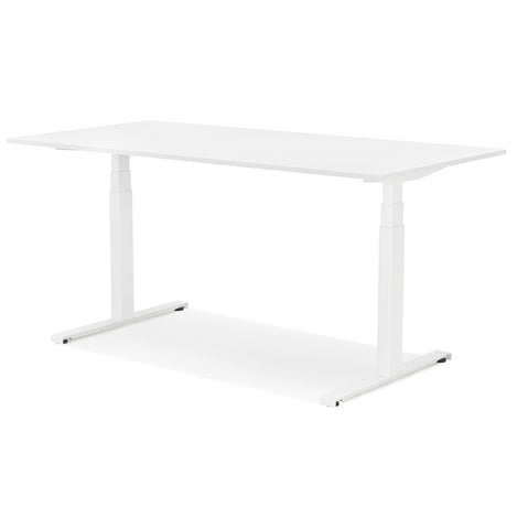 White electric sit/stand desk 'TRONIK' - 140x70 cm