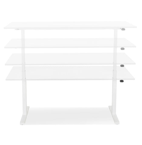 White electric sit/stand desk 'TRONIK' - 140x70 cm