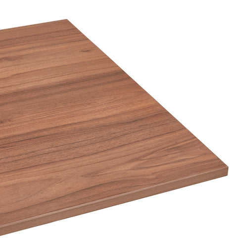 White electric adjustable desk 'TRONIK' with top in walnut finish - 160x80 cm