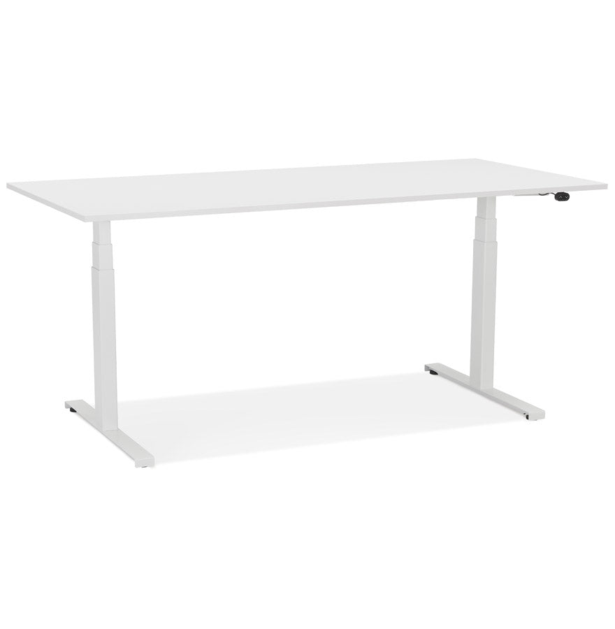 White adjustable electric desk 'TRONIK' - 160x80 cm